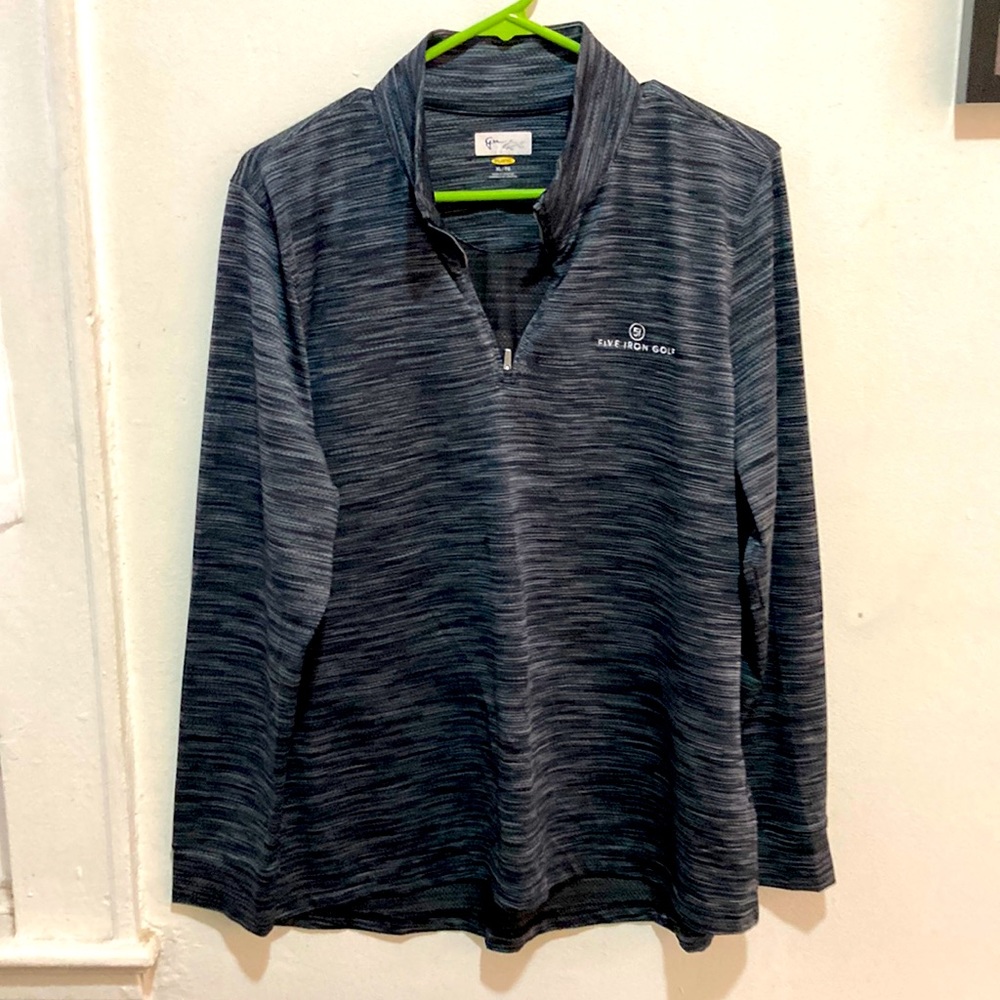 Men’s Greg Norman Golf Pullover XL Black/Grey